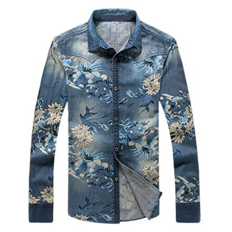 2023 Mens Cotton Slim Fit Brand Casual Denim Floral Contrast Color Shirts Long Sleeve Male Cowboy Shirt Camisa Jeans Masculina
2023 Mens Cotton Slim Fit Brand Casual Denim Floral Contrast Color Shirts Long Sleeve Male Cowboy Shirt Camisa Jeans Masculina