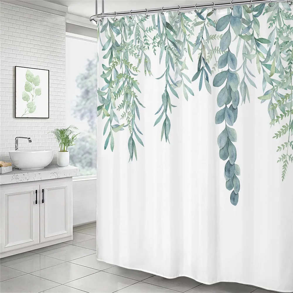 Waterproof Fabric Shower Curtains Green Eucalyptus Watercolor Floral Botanical Leave Bathroom Bath Curtain Decor with 12 Hooks
Waterproof Fabric Shower Curtains Green Eucalyptus Watercolor Floral Botanical Leave Bathroom Bath Curtain Decor with 12 Hooks
