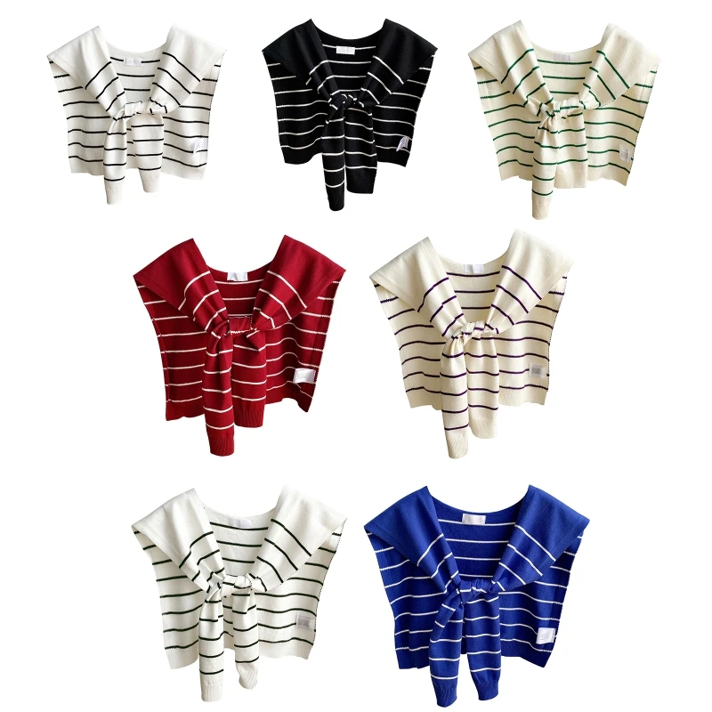 573B Crochet Scarf Striped Shawl Wraps For Women Lightweight Striped Shoulder Wrap
573B Crochet Scarf Striped Shawl Wraps For Women Lightweight Striped Shoulder Wrap