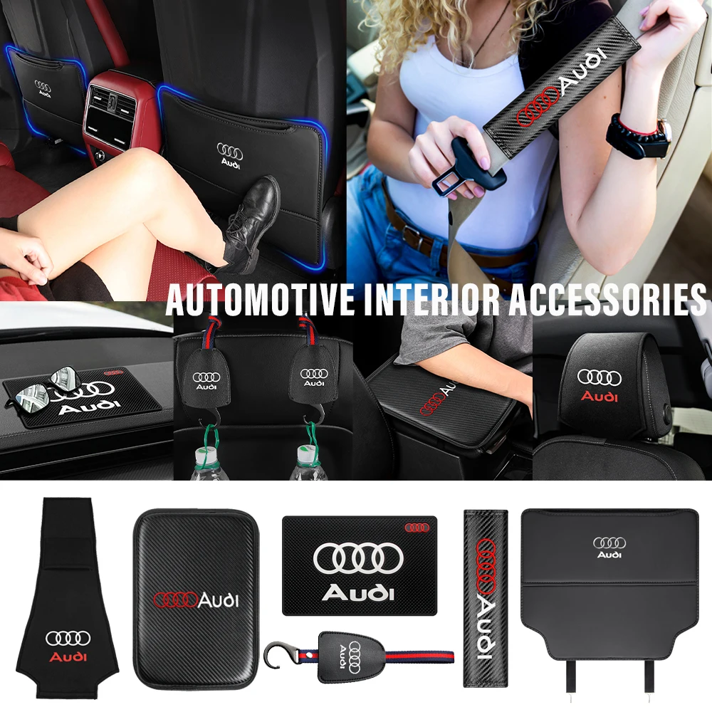 Leather Car Styling Headrest Seat Belt Shoulder Pad Cover Anti-child-kick Pad Armrest Box Mat For Audi A2 A3 A4 A5 A6 A7 RS3 Q1
Leather Car Styling Headrest Seat Belt Shoulder Pad Cover Anti-child-kick Pad Armrest Box Mat For Audi A2 A3 A4 A5 A6 A7 RS3 Q1