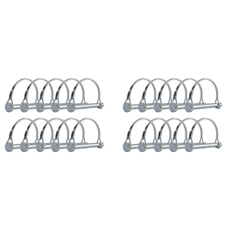 20Pcs Wire Lock Pin, 5/16 Inch Shaft Locking Pin Hitch Pin With Round Arch Wire Retainer For Farm Trailers Lawn Garden
20Pcs Wire Lock Pin, 5/16 Inch Shaft Locking Pin Hitch Pin With Round Arch Wire Retainer For Farm Trailers Lawn Garden