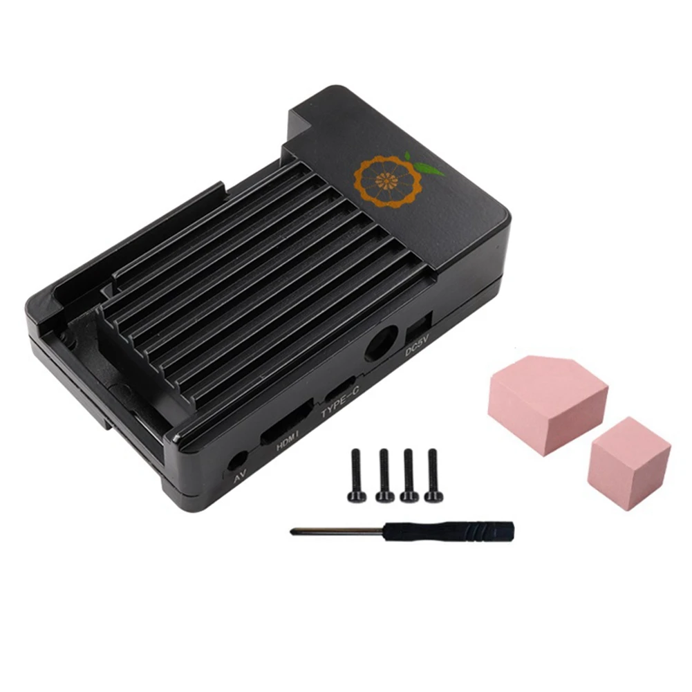 For Orange Pi 4/4B Aluminum Alloy Protective Case+Thermal Conductive Adhesive for Orange Pi Development Board Shell
For Orange Pi 4/4B Aluminum Alloy Protective Case+Thermal Conductive Adhesive for Orange Pi Development Board Shell