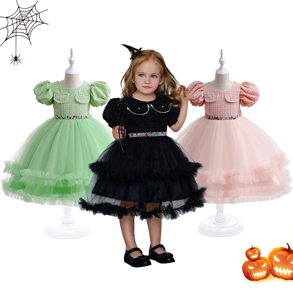 Girls Short Puff Sleeve Beadeing Evening Prinese Dress Children Tutu Mesh Bow Ball Gown Birthday Party 7M-5Y Cosplay Halloween
Girls Short Puff Sleeve Beadeing Evening Prinese Dress Children Tutu Mesh Bow Ball Gown Birthday Party 7M-5Y Cosplay Halloween