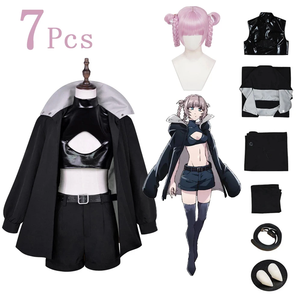 Anime Call of The Night Nanakusa Nazuna Cosplay Costume Wig Black Cloak Jacket Leather Vest Shorts Outfit Yofukashi No Uta Women
Anime Call of The Night Nanakusa Nazuna Cosplay Costume Wig Black Cloak Jacket Leather Vest Shorts Outfit Yofukashi No Uta Women