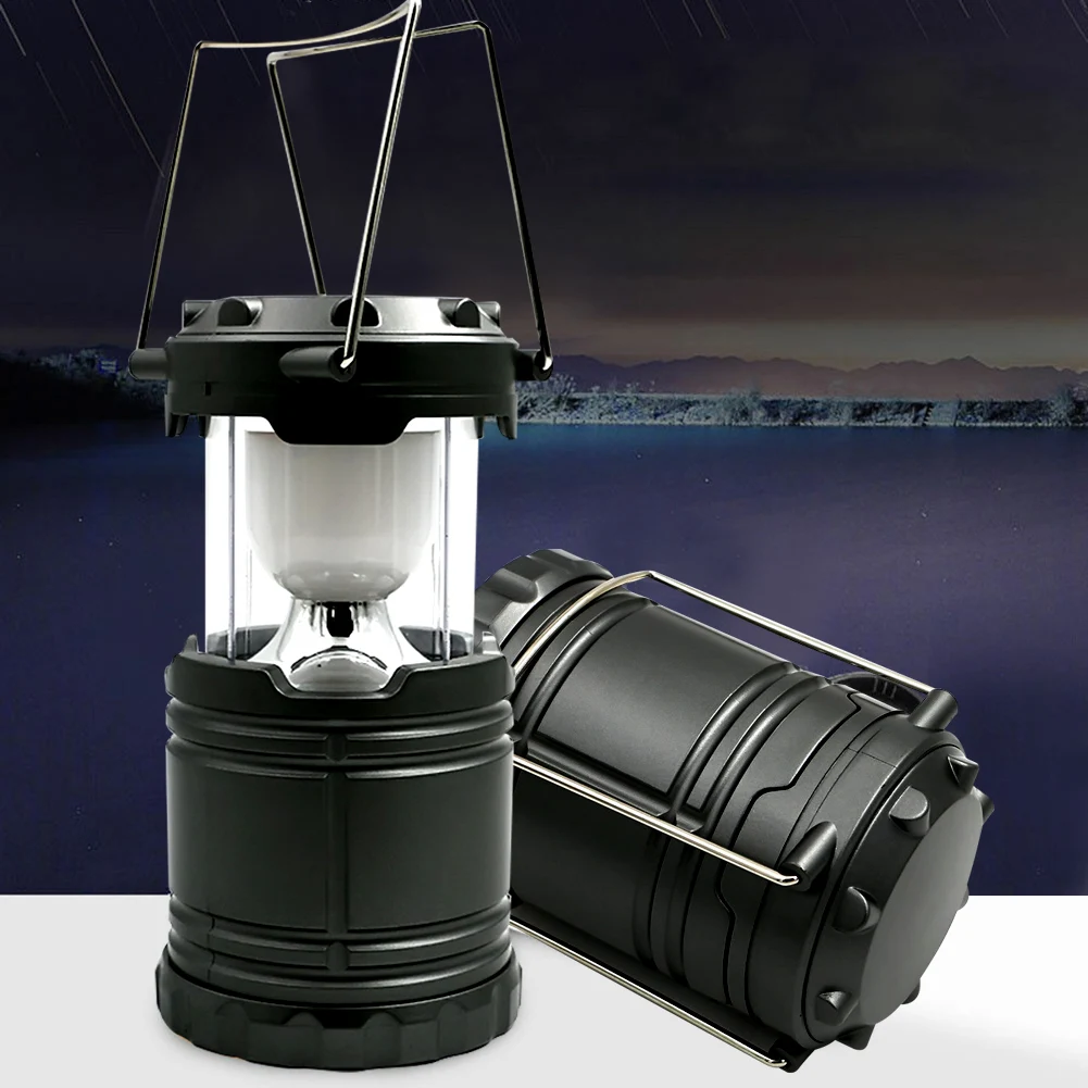 

Portable Tent Lamp LED Battery Lantern Telescopic Torch Camping Lamp Waterproof Emergency Light Powered By 3*AA Dry Battery