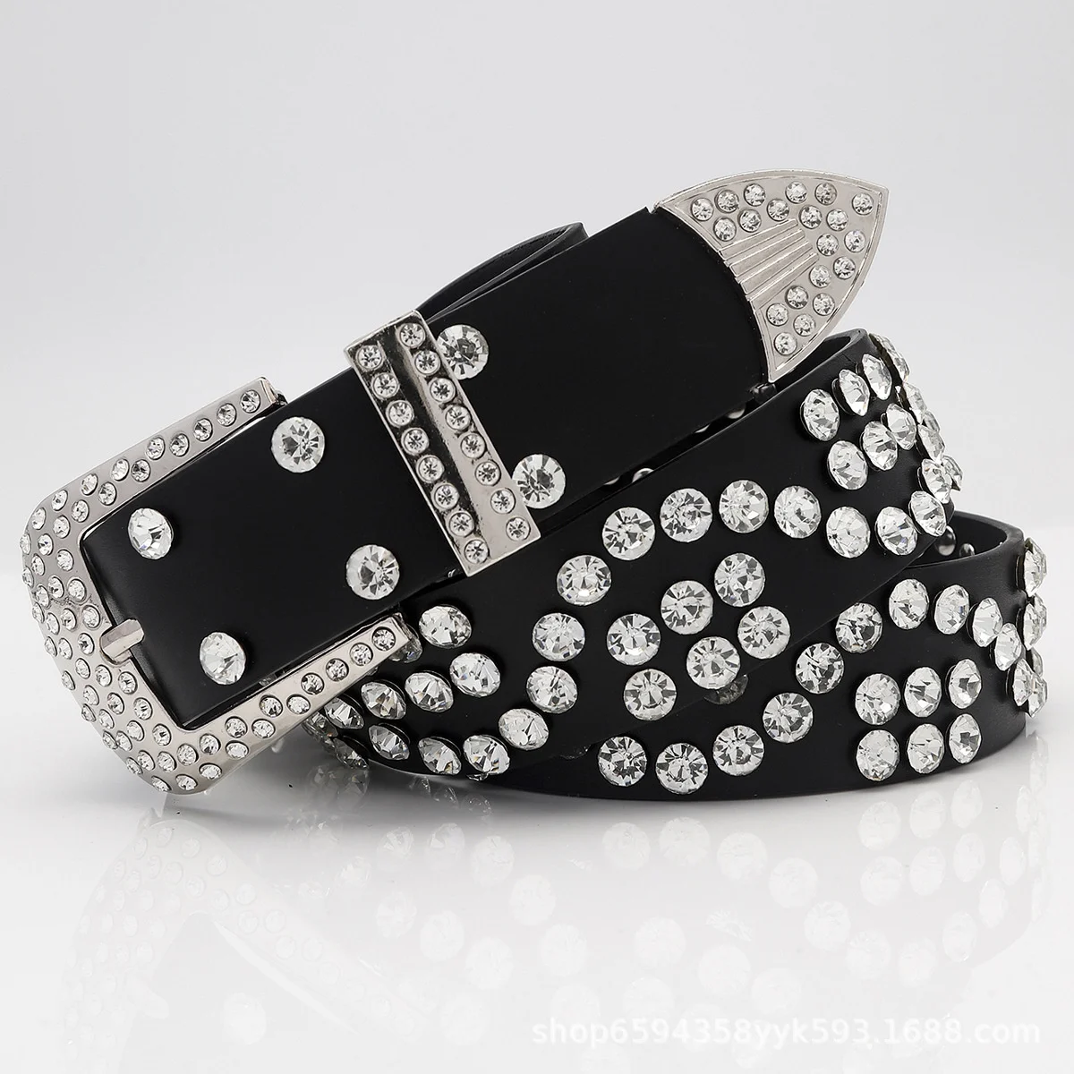 Korean version of new water diamond inlaid women's belt, fashionable and versatile, minimalist style jeans belt with diamond
Korean version of new water diamond inlaid women's belt, fashionable and versatile, minimalist style jeans belt with diamond