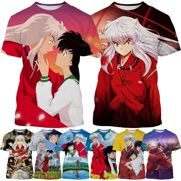 Men and Women Fashion Casual Harajuku Style Hip-Hop Street Cool T-Shirt Latest Style Anime Inuyasha 3D Printing T-shirt
Men and Women Fashion Casual Harajuku Style Hip-Hop Street Cool T-Shirt Latest Style Anime Inuyasha 3D Printing T-shirt