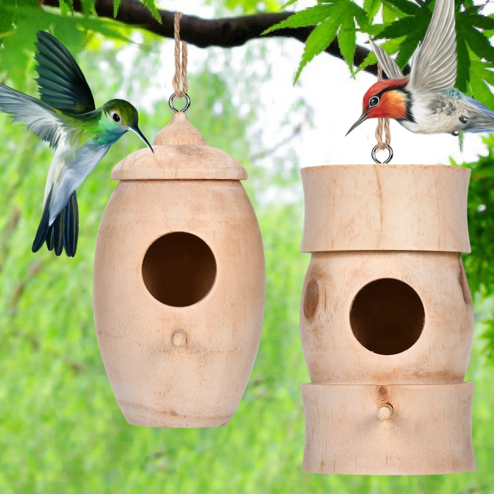 Деревянный домик для Колибри, домики для Колибри для улицы, подвесные натуральные Колибри для гнездового сада, окон, Уличный дом 
Деревянный домик для Колибри, домики для Колибри для улицы, подвесные натуральные Колибри для гнездового сада, окон, Уличный дом