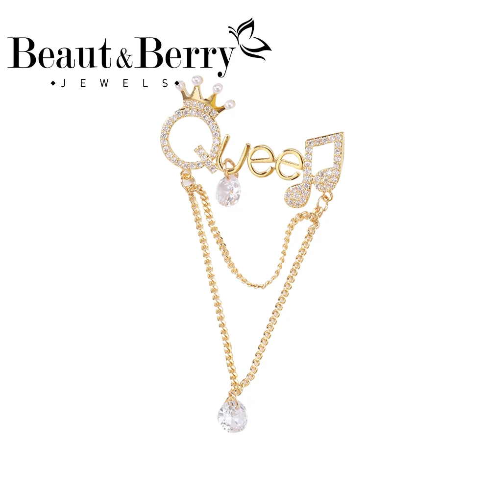 Beaut&Berry Queen Letter Fringe Ladies Copper Zircon Brooch Office Gift Party Celebration Accessories Wedding Brooch
Beaut&Berry Queen Letter Fringe Ladies Copper Zircon Brooch Office Gift Party Celebration Accessories Wedding Brooch