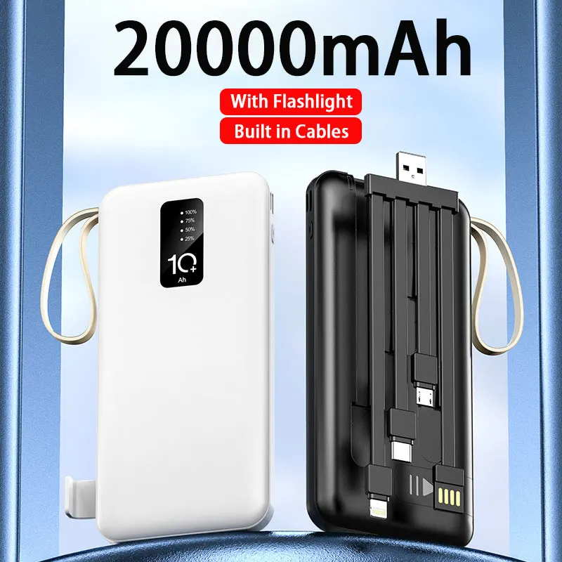 20000mAh Power Bank Self-contained Line Charging Bracket Ultra-large Capacity Fast Charging Portable Outdoor External Battery
20000mAh Power Bank Self-contained Line Charging Bracket Ultra-large Capacity Fast Charging Portable Outdoor External Battery