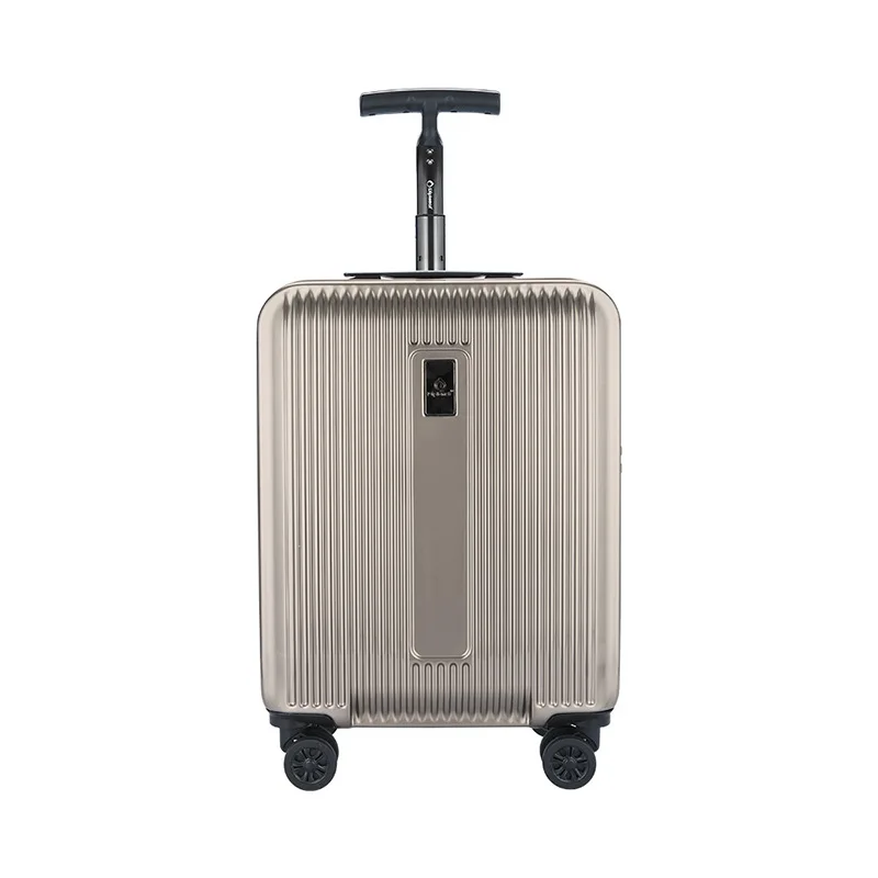

2022 New Diplomat Diplomat Business Fashion Single Rod Trolley Case HM-23102 Boarding Bag Suitcase Ivory Gold