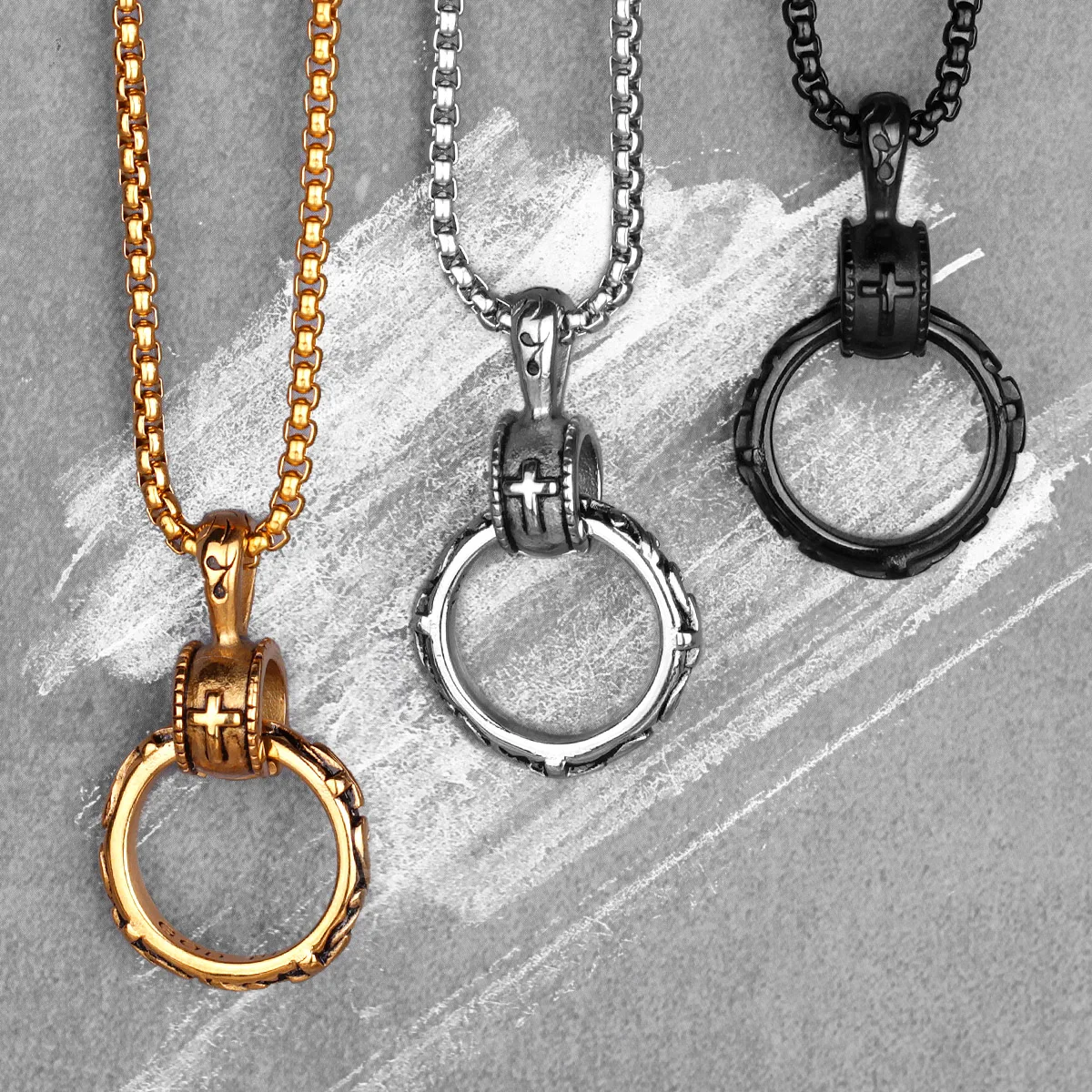 Cross Ring Black Mens Long Necklaces Pendants Chain Hip Hop Punk for Boy Male Stainless Steel Jewelry Creativity Gift Wholesale
Cross Ring Black Mens Long Necklaces Pendants Chain Hip Hop Punk for Boy Male Stainless Steel Jewelry Creativity Gift Wholesale