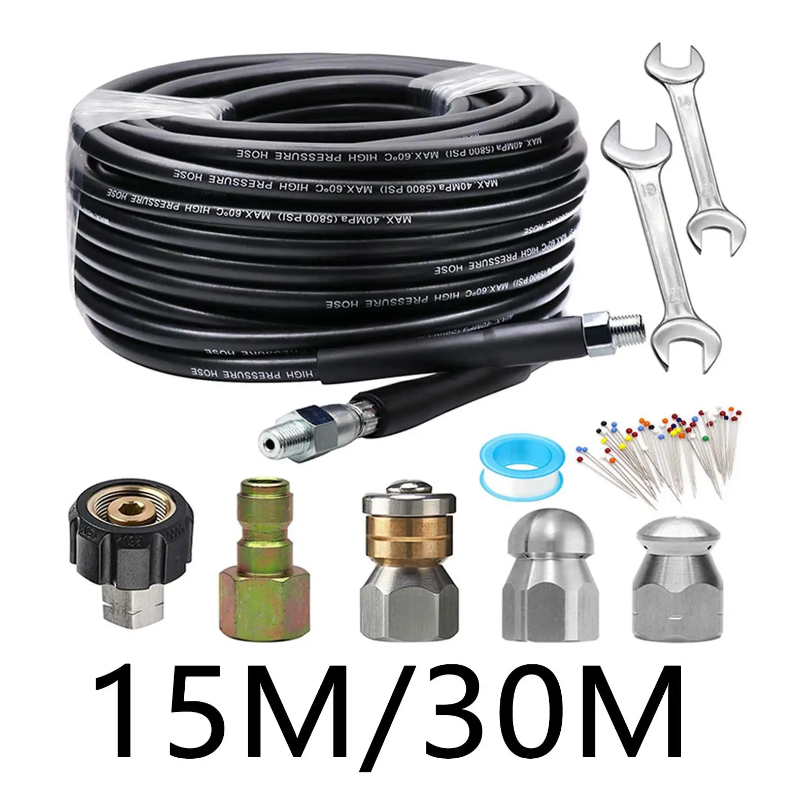 Car Washer Water Flexible schnelle 5800PSI 1/4" Drain Cleaning Cleaner Hose W/ Nozzle
Car Washer Water Flexible schnelle 5800PSI 1/4" Drain Cleaning Cleaner Hose W/ Nozzle