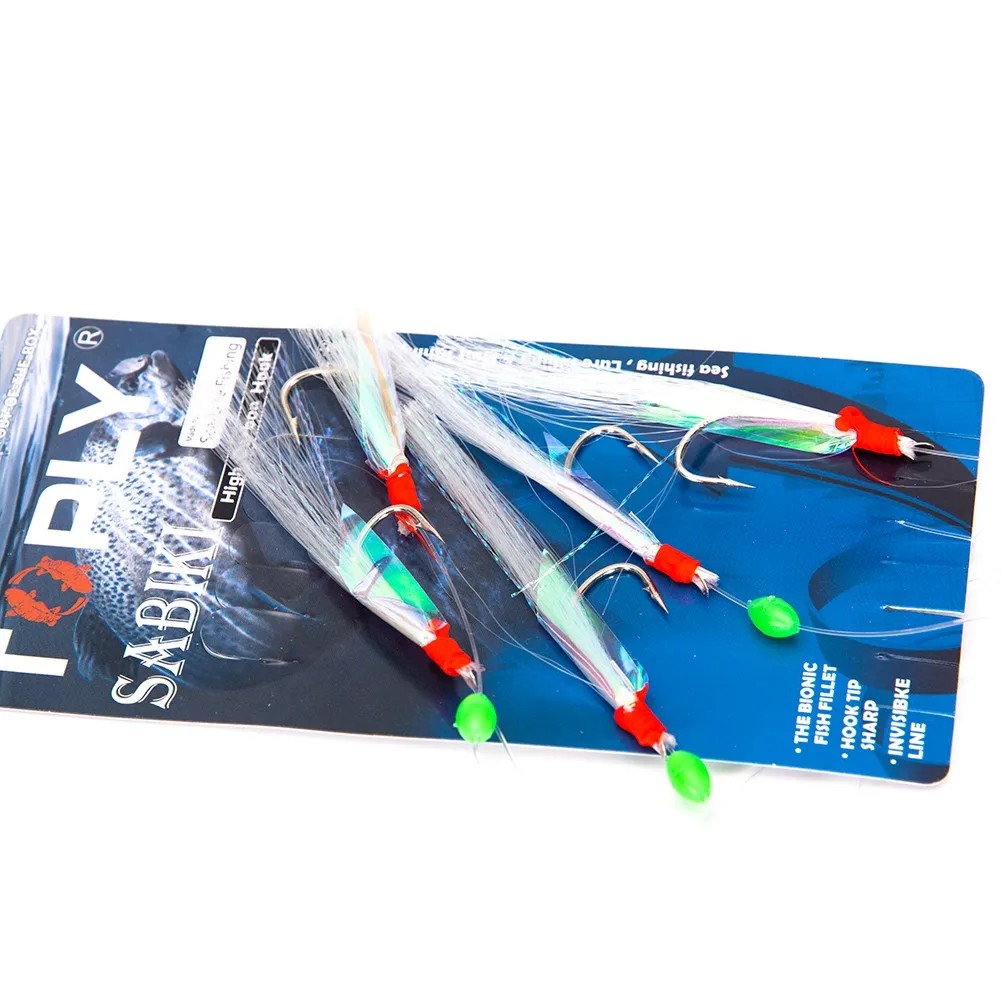 Fishing Hooks Bait Lure Mackerel Rigs White Foil Coarse Deep Sea Fish Flash For Sabiki Herring High-carbon Steel
Fishing Hooks Bait Lure Mackerel Rigs White Foil Coarse Deep Sea Fish Flash For Sabiki Herring High-carbon Steel