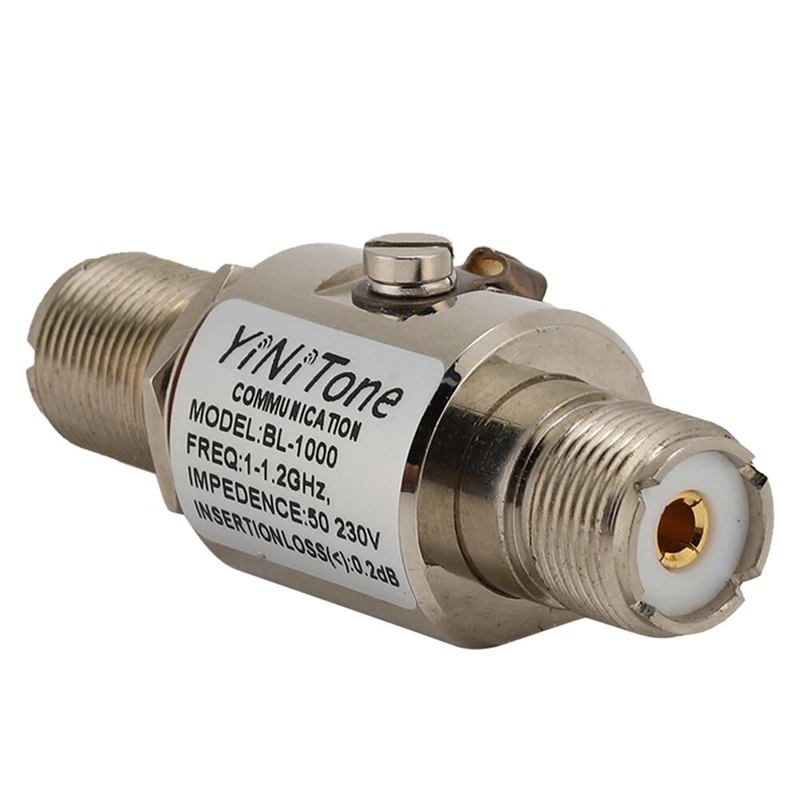 Yinitone BL-1000 UHF Female к UHF Female блокировщик внутренней связи защитный молниеотвод
Yinitone BL-1000 UHF Female к UHF Female блокировщик внутренней связи защитный молниеотвод