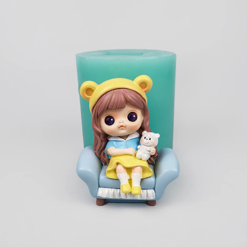 3D Little Girl Shape Silicone Mold Cake Candle Soap Plaster Mould DIY Aroma Household Decoration Craft Tools
3D Little Girl Shape Silicone Mold Cake Candle Soap Plaster Mould DIY Aroma Household Decoration Craft Tools