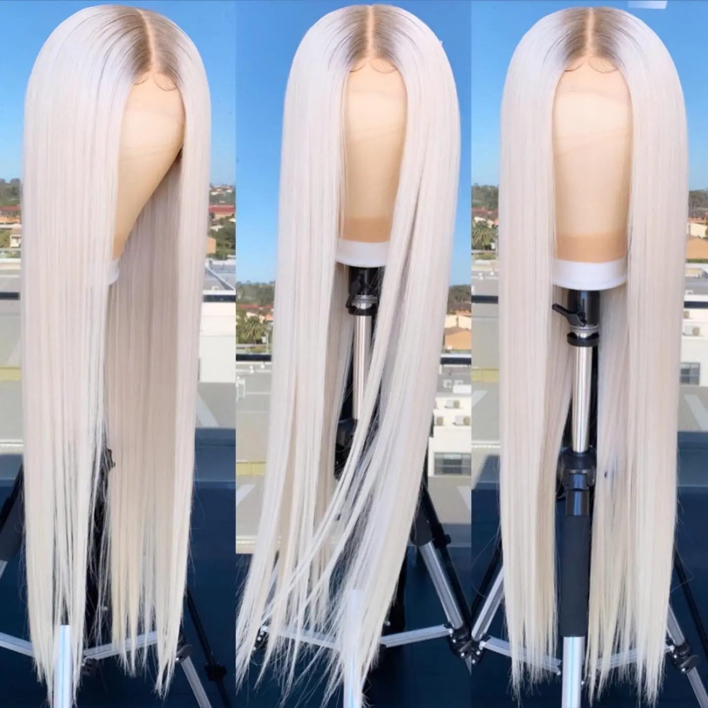 White Blonde Straight Lace Front Wig for Women Rooted Pre Plucked Full Lace Human Hair Wigs 13x6 HD Transparent Lace Frontal Wig
White Blonde Straight Lace Front Wig for Women Rooted Pre Plucked Full Lace Human Hair Wigs 13x6 HD Transparent Lace Frontal Wig