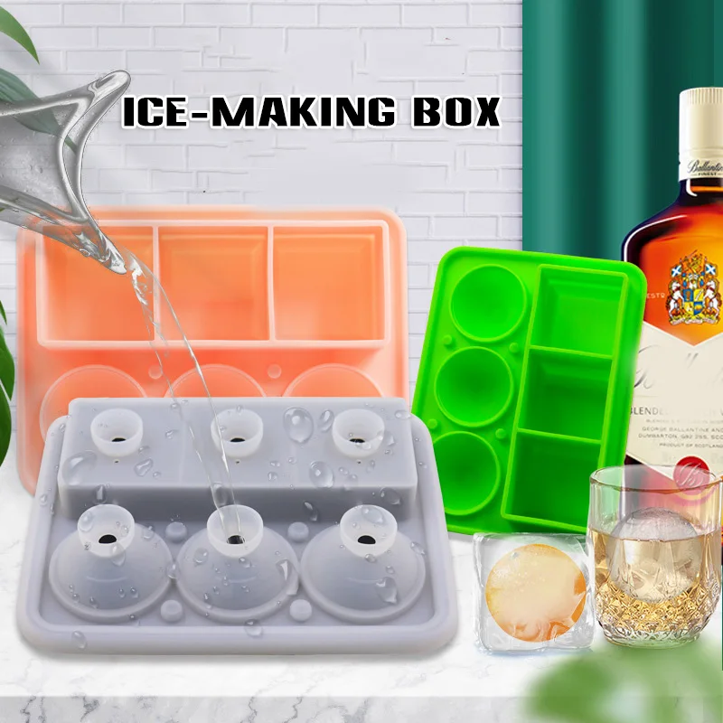 New 6 Grids Ice Cube Ball Maker Mold with Lid Bar Accessories Ice Mold Whisky Cocktail Ice Cube Tray Kitchen Tools
New 6 Grids Ice Cube Ball Maker Mold with Lid Bar Accessories Ice Mold Whisky Cocktail Ice Cube Tray Kitchen Tools
