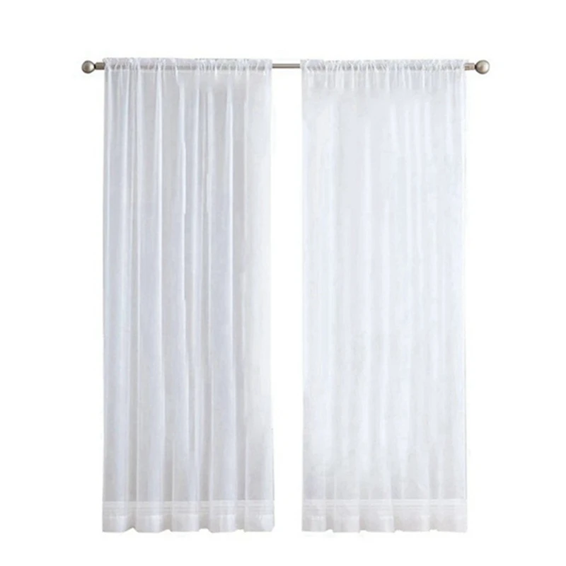 Semi Sheer Curtains - Privacy Curtains Light Filtering Soft Drapes For Bedroom Living Room Bathroom Window, White
Semi Sheer Curtains - Privacy Curtains Light Filtering Soft Drapes For Bedroom Living Room Bathroom Window, White