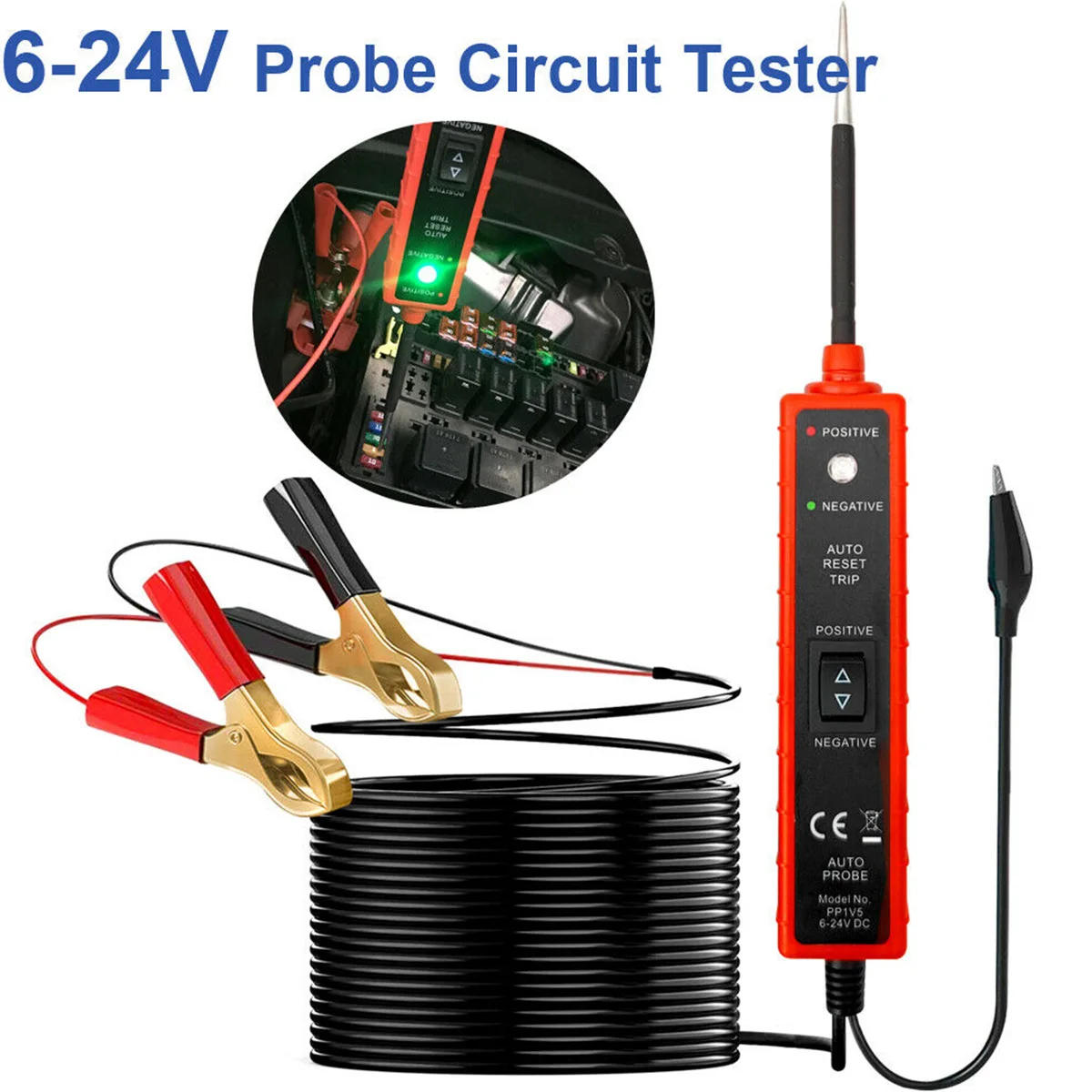 Hot Electrical Circuit Tester 6-24V Circuit Tester Electrical Tester Polarity Continuity Tester with Indicator Circuit
Hot Electrical Circuit Tester 6-24V Circuit Tester Electrical Tester Polarity Continuity Tester with Indicator Circuit