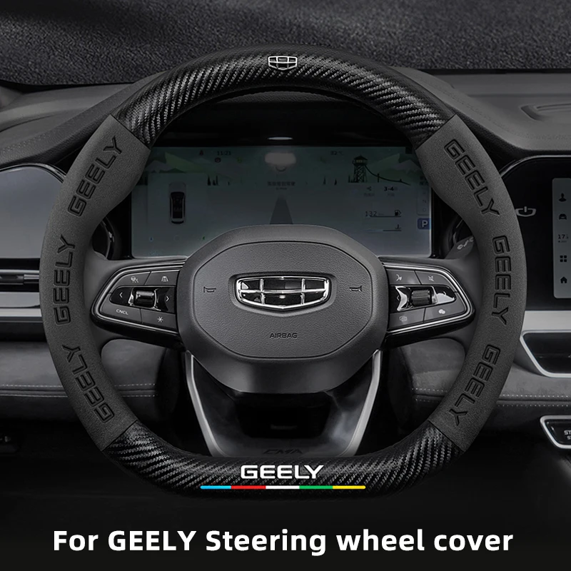For Geely Geometry C Monjaro Coolray Tugella GX3 Atlas Emgrand EC7 GC6 GC9 CK EC8 Carbon Fiber Suede Car Steering Wheel Cover
For Geely Geometry C Monjaro Coolray Tugella GX3 Atlas Emgrand EC7 GC6 GC9 CK EC8 Carbon Fiber Suede Car Steering Wheel Cover