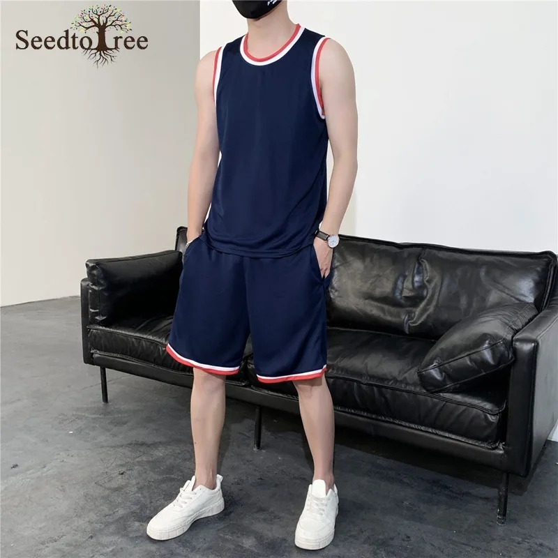 Summer Men's Sports Set Basketball Large Size Patchwork Round Neck Sleeveless Vest Elastic Waist Casual Shorts Two Piece Suit
Summer Men's Sports Set Basketball Large Size Patchwork Round Neck Sleeveless Vest Elastic Waist Casual Shorts Two Piece Suit