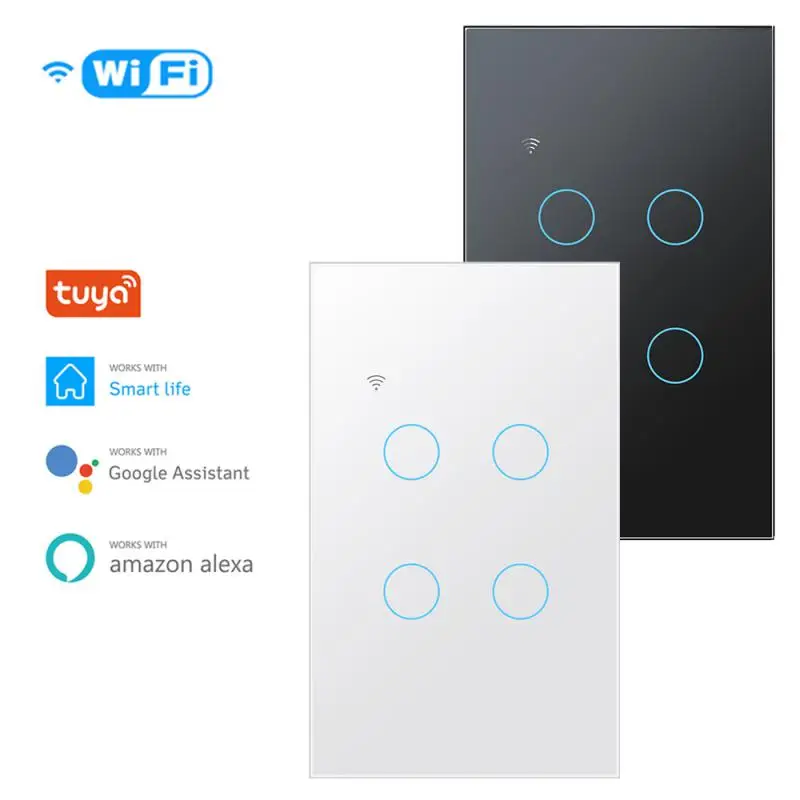 Tuya WIFI Touch Switch US Standard Wireless Wall Switch Smart Light Smart Life App Remote Control Work With Alexa Google Home
Tuya WIFI Touch Switch US Standard Wireless Wall Switch Smart Light Smart Life App Remote Control Work With Alexa Google Home