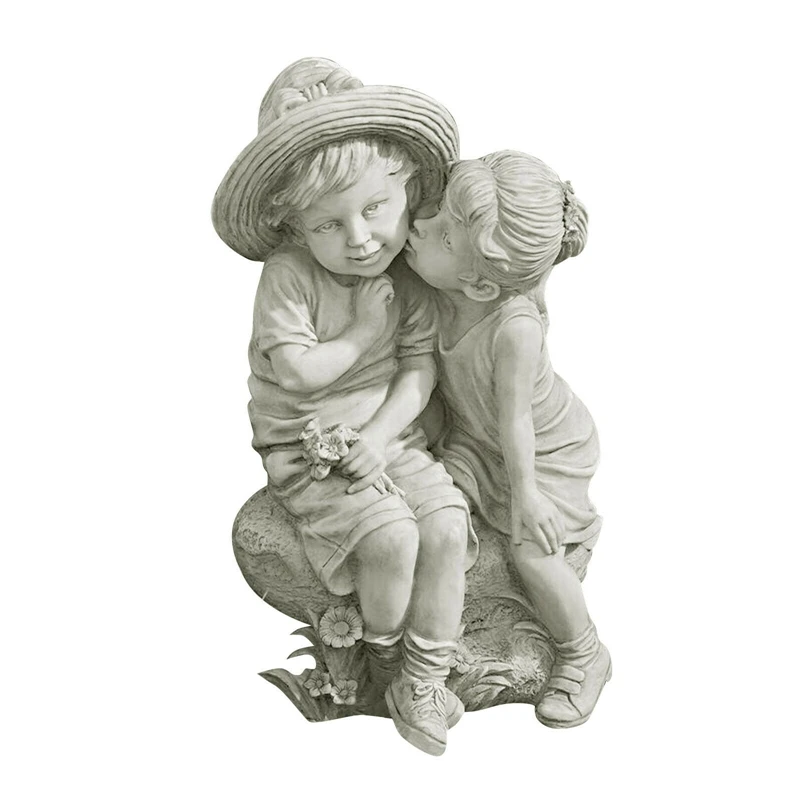 Garden Kissing Kids Ornaments Outdoor Decor Boy And Girl Statue Sculpture 
Garden Kissing Kids Ornaments Outdoor Decor Boy And Girl Statue Sculpture