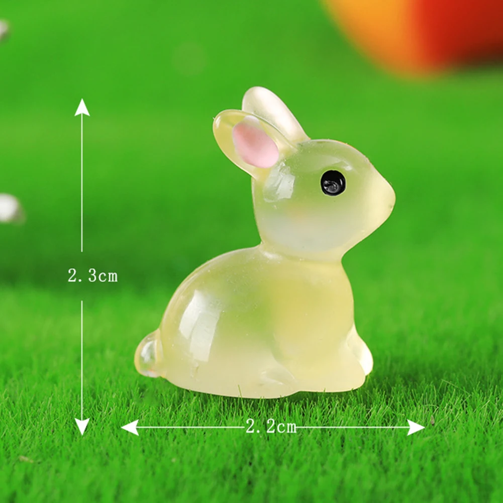 20pcs Resin Fluorescent Cute Rabbits Ornament Miniature Night Light Kawaii Figures Tiny Micro Landscape Garden Decor 2.3x2.2cm
20pcs Resin Fluorescent Cute Rabbits Ornament Miniature Night Light Kawaii Figures Tiny Micro Landscape Garden Decor 2.3x2.2cm
