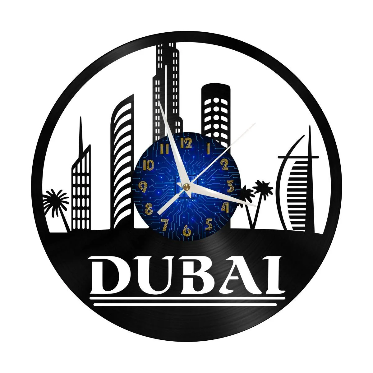 Dubai Cityscape Vinyl Wall Clock, Vinyl Record Clock Wall Art Silent & Non-ticking
Dubai Cityscape Vinyl Wall Clock, Vinyl Record Clock Wall Art Silent & Non-ticking