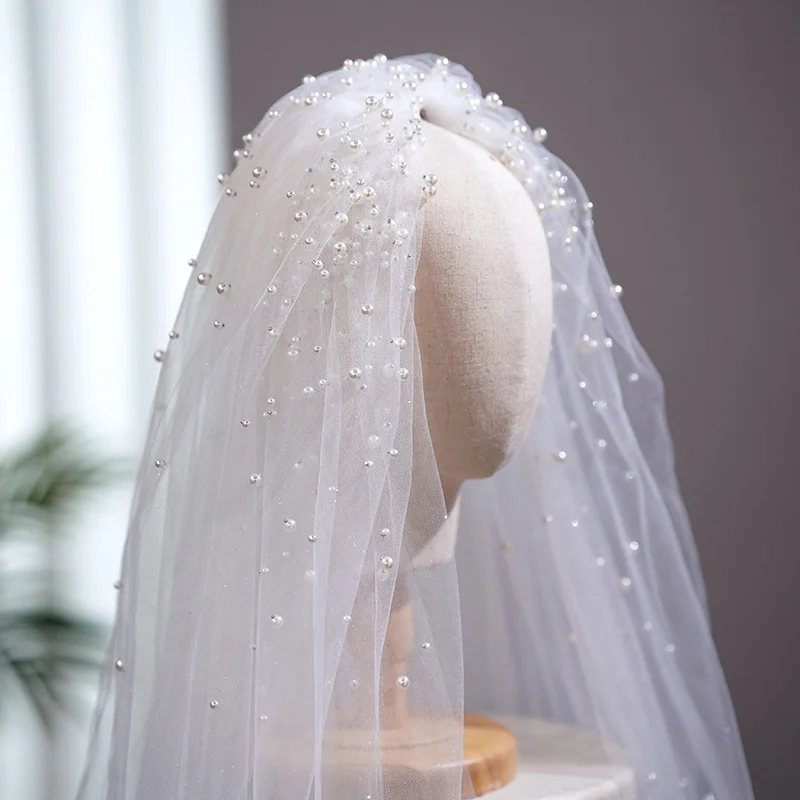 Bride's headdress 2022 new style fairy air nail bead multi-layer French wedding dress hair accessories travel photo veil
Bride's headdress 2022 new style fairy air nail bead multi-layer French wedding dress hair accessories travel photo veil