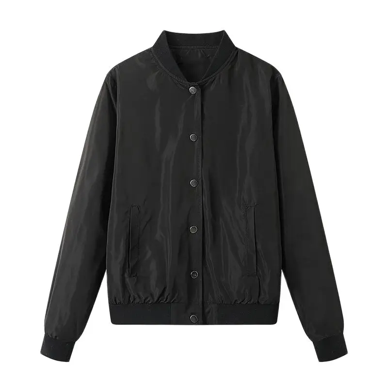 Casual Women Black Jacket 2022 Spring Fashion Ladies Loose Stand Collar Outerwear Female Solid Breasted Neutral Style Jackets
Casual Women Black Jacket 2022 Spring Fashion Ladies Loose Stand Collar Outerwear Female Solid Breasted Neutral Style Jackets