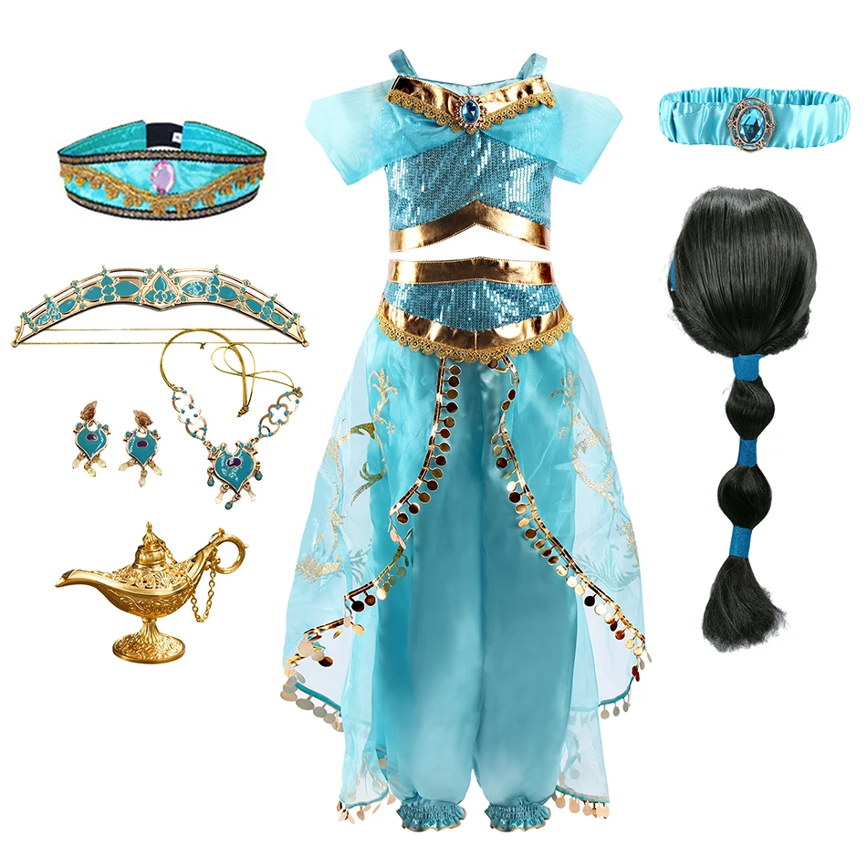 Princess Jasmine Dress Little Girl Aladdin Costume 3-10 Years Old Cosplay Stage Show Sleeveless Princess Dress Christmas Dress
Princess Jasmine Dress Little Girl Aladdin Costume 3-10 Years Old Cosplay Stage Show Sleeveless Princess Dress Christmas Dress