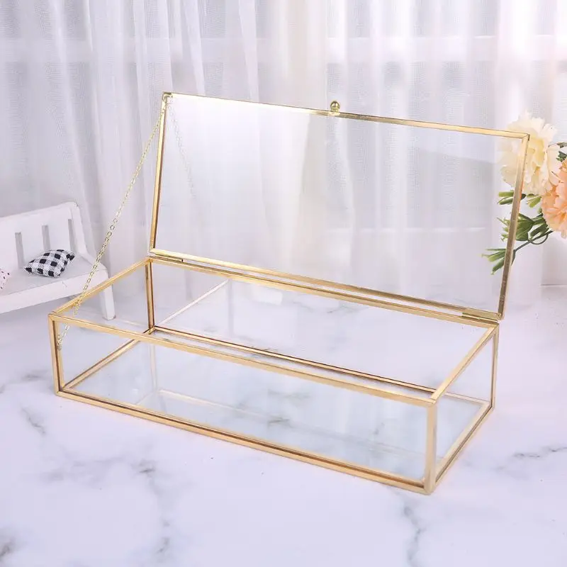 Golden Vintage Glass Lidded Box Edge Bracelet Keepsake Decorative Jewelry Display Personalized Large Clear Rectangle Box Rings
Golden Vintage Glass Lidded Box Edge Bracelet Keepsake Decorative Jewelry Display Personalized Large Clear Rectangle Box Rings