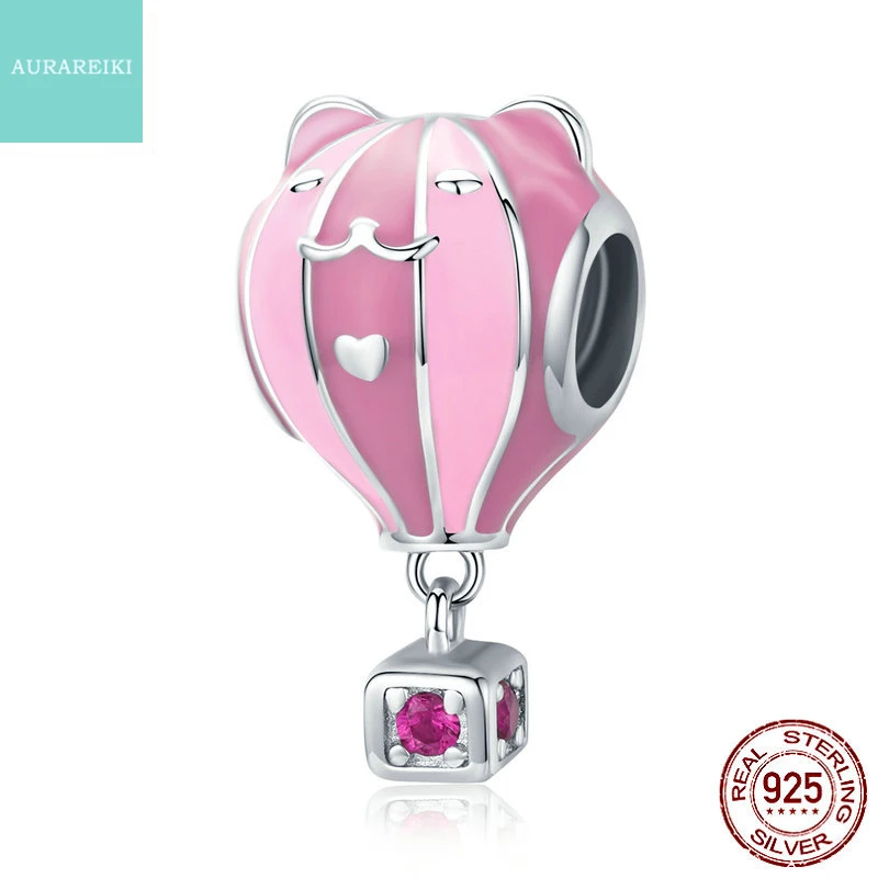 AURAREIKI Original DIY Cute Animal Girl Pink Hot Air Balloon Charms Beads 925 Silver Bracelet Accessories Charms for Jewelry
AURAREIKI Original DIY Cute Animal Girl Pink Hot Air Balloon Charms Beads 925 Silver Bracelet Accessories Charms for Jewelry