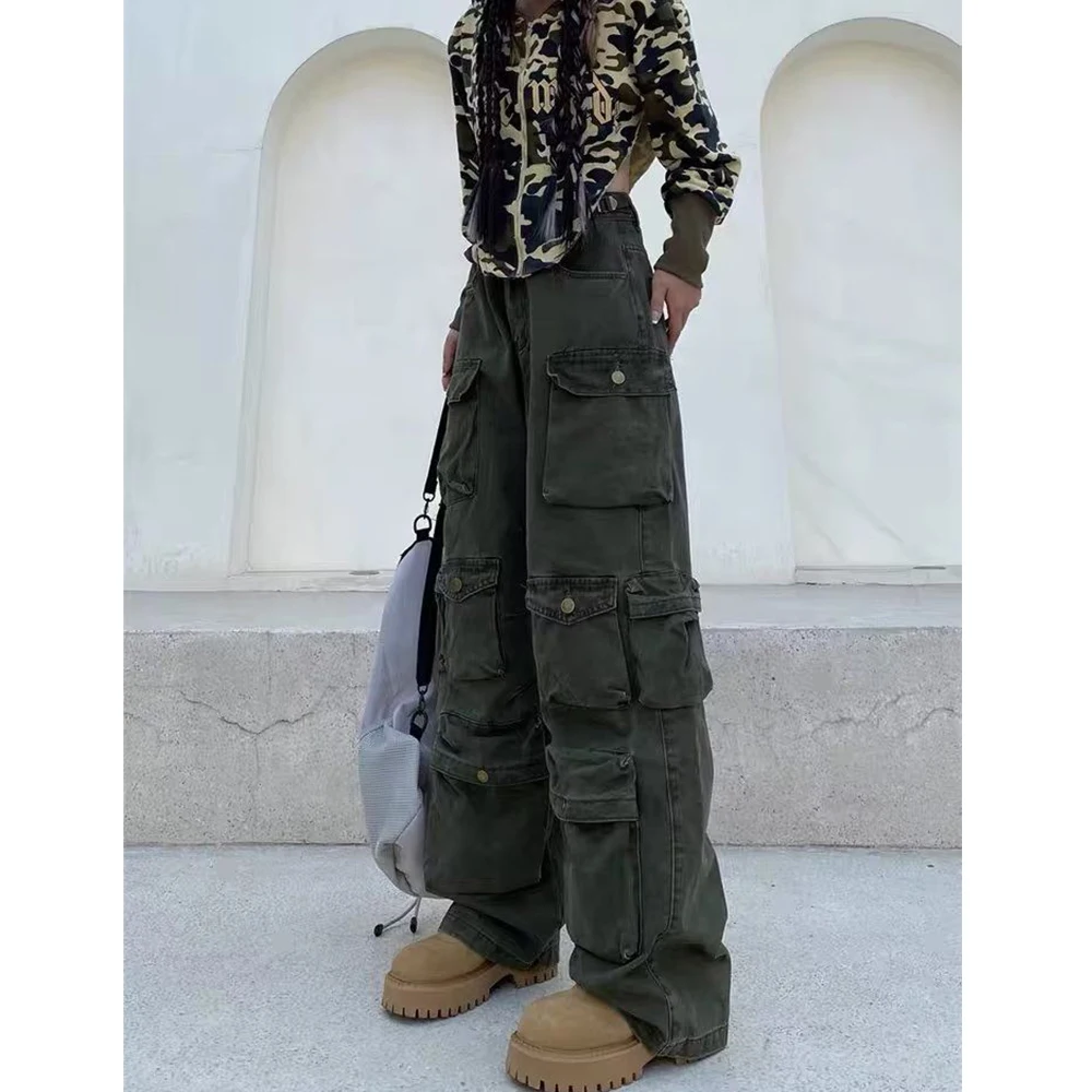 American Hiphop Cargo Pants Women's Autumn Loose Multi Pocket High Street Wide Leg Mopping Casual Trousers Trendy Ins
American Hiphop Cargo Pants Women's Autumn Loose Multi Pocket High Street Wide Leg Mopping Casual Trousers Trendy Ins