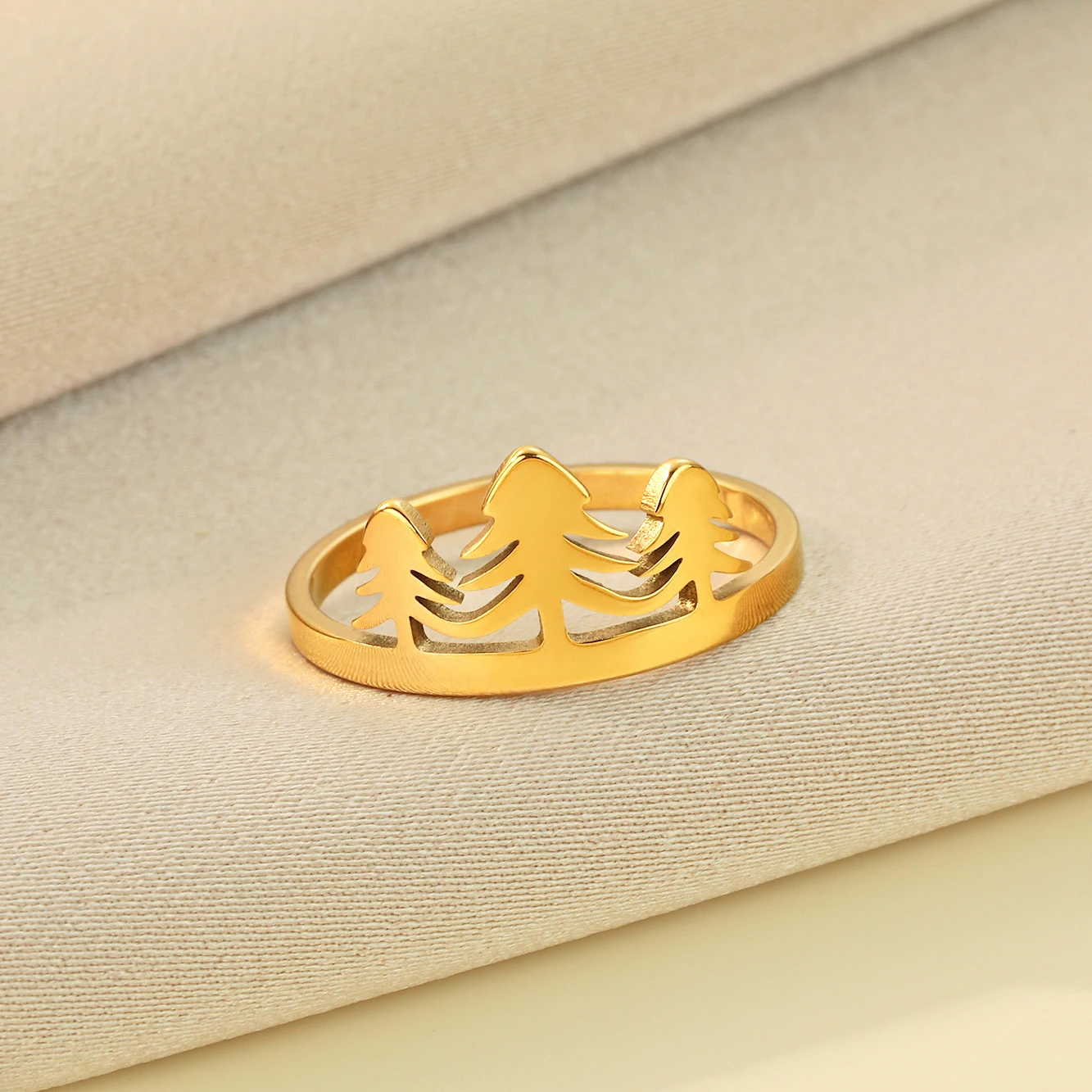 CHENGXUN Pine Tree Ring Wave Ring Nautical Ring Dainty Forest Ring Mountain Forest Tree Stainless Steel Jewelry for Men Women
CHENGXUN Pine Tree Ring Wave Ring Nautical Ring Dainty Forest Ring Mountain Forest Tree Stainless Steel Jewelry for Men Women