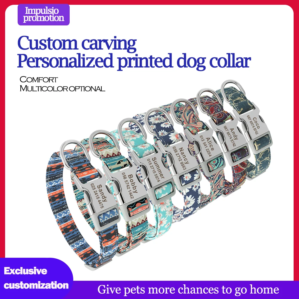 Dog Collar Personalized Custom Pet Dog Tag Collar Engraved Puppy Cat ID Tag Nameplate Collars For Small Medium Large Dogs
Dog Collar Personalized Custom Pet Dog Tag Collar Engraved Puppy Cat ID Tag Nameplate Collars For Small Medium Large Dogs