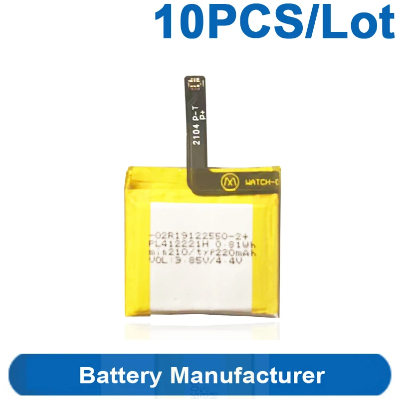 

10PCS/Lot 220mAh 0.81Wh PL412221H A1913 A1914 Battery For HUAMI AMAZFIT GTS GTS1 1 C17 1S Lite Smart Watch Batterie AKKU