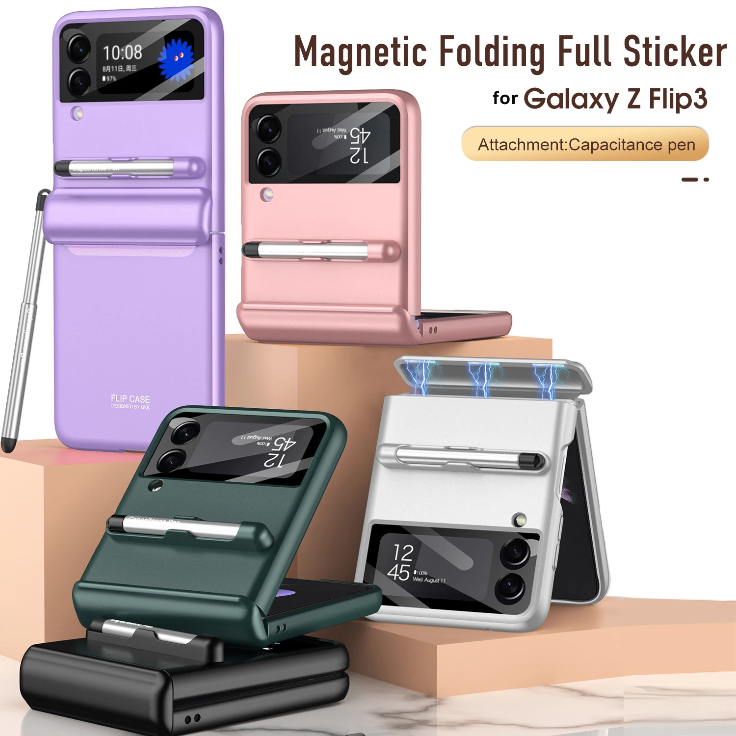 Magnetic Hinge Case Funda For Samsung Galaxy Z Flip 3 5G Case with Pen Armor Shockproof Hard Cover for Samsung Z Flip3 Capa
Magnetic Hinge Case Funda For Samsung Galaxy Z Flip 3 5G Case with Pen Armor Shockproof Hard Cover for Samsung Z Flip3 Capa