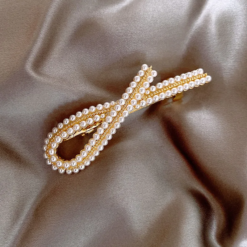 Korea Elegant Imitation Pearl Cross Barrettes for Women Girls Gold Color Alloy Pearl Long Clip Hairpins Hair Accesories Headwear
Korea Elegant Imitation Pearl Cross Barrettes for Women Girls Gold Color Alloy Pearl Long Clip Hairpins Hair Accesories Headwear