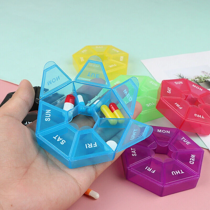 1Pcs Mini Round 7 Days Medicine Pill Box Portable Travel Vitamin Box Sort Tablet Holder Organizer Container Cases
1Pcs Mini Round 7 Days Medicine Pill Box Portable Travel Vitamin Box Sort Tablet Holder Organizer Container Cases