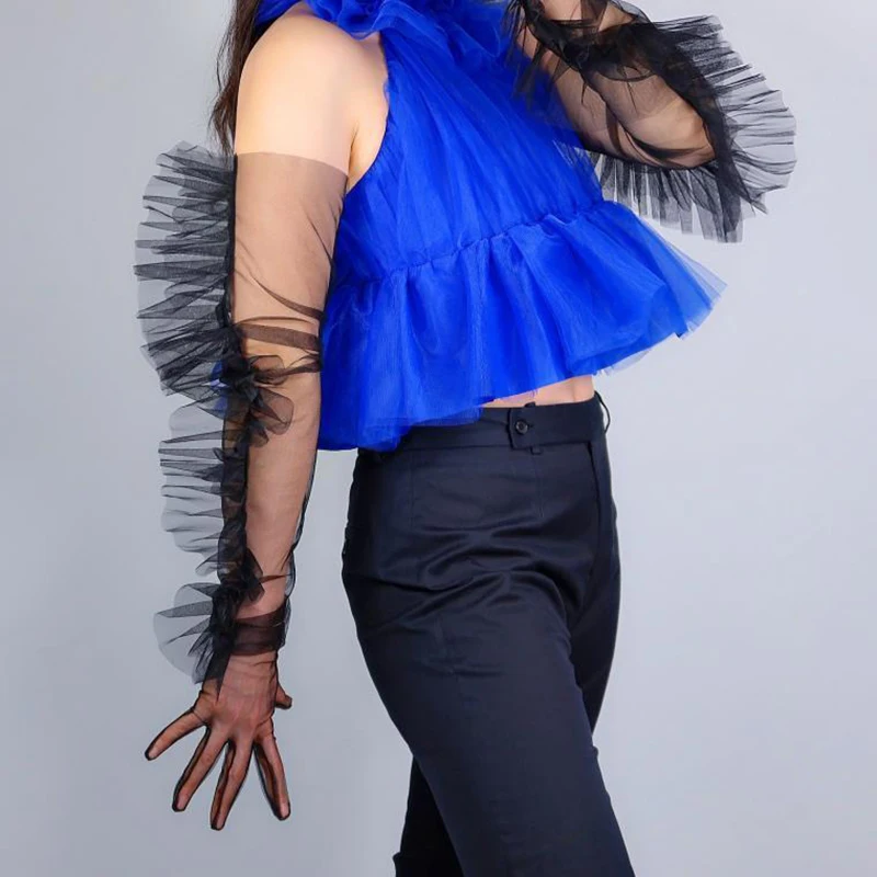 Fashion Women Black Silk Gloves Sexy Lace Mesh Transparent Long White Angel Wings Flash Touch Screen Wedding Dress Mittens K94
Fashion Women Black Silk Gloves Sexy Lace Mesh Transparent Long White Angel Wings Flash Touch Screen Wedding Dress Mittens K94