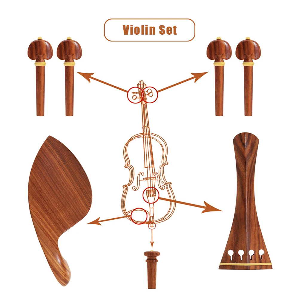 7Pcs Chinrest Tailpiece Tunning Pegs Endpin 4/4 Violin Set Tailpiece Endpin Set Violin Replacement Fiddle Accessories
7Pcs Chinrest Tailpiece Tunning Pegs Endpin 4/4 Violin Set Tailpiece Endpin Set Violin Replacement Fiddle Accessories