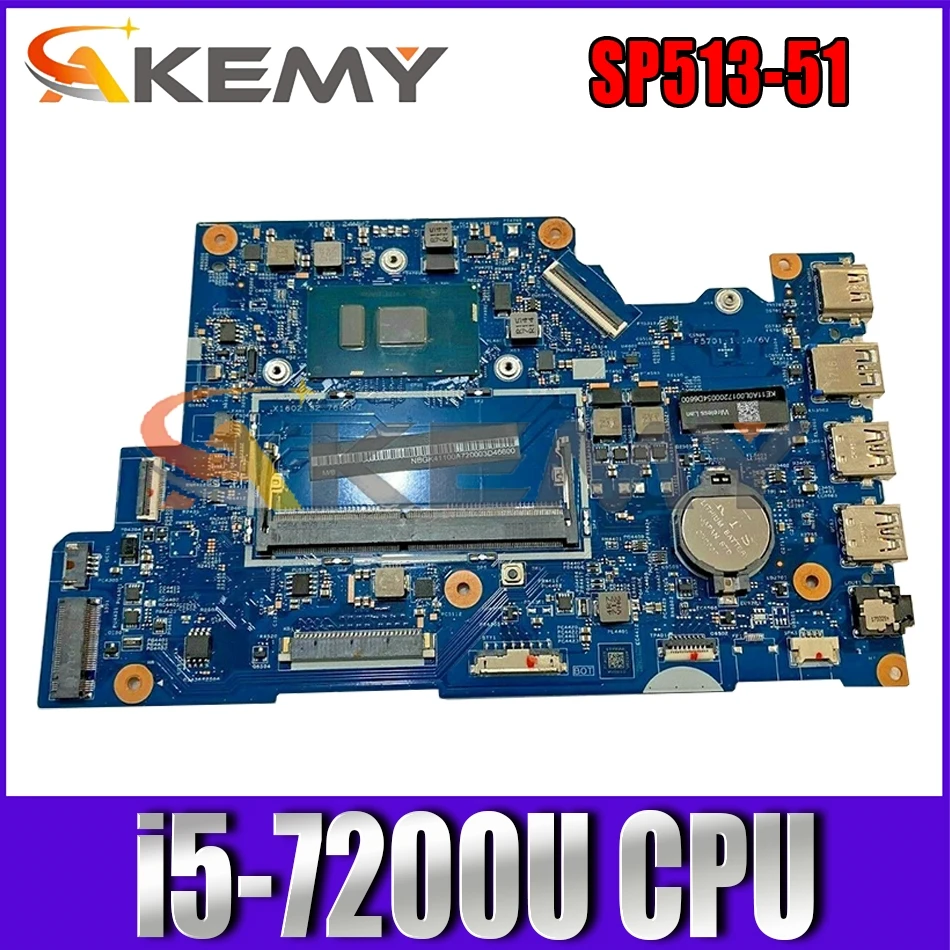 Материнская плата DDR4 для ноутбука ACER Aspire SP513-51 i5-7200U материнская плата для ноутбука 16801-1 SR2ZU
Материнская плата DDR4 для ноутбука ACER Aspire SP513-51 i5-7200U материнская плата для ноутбука 16801-1 SR2ZU