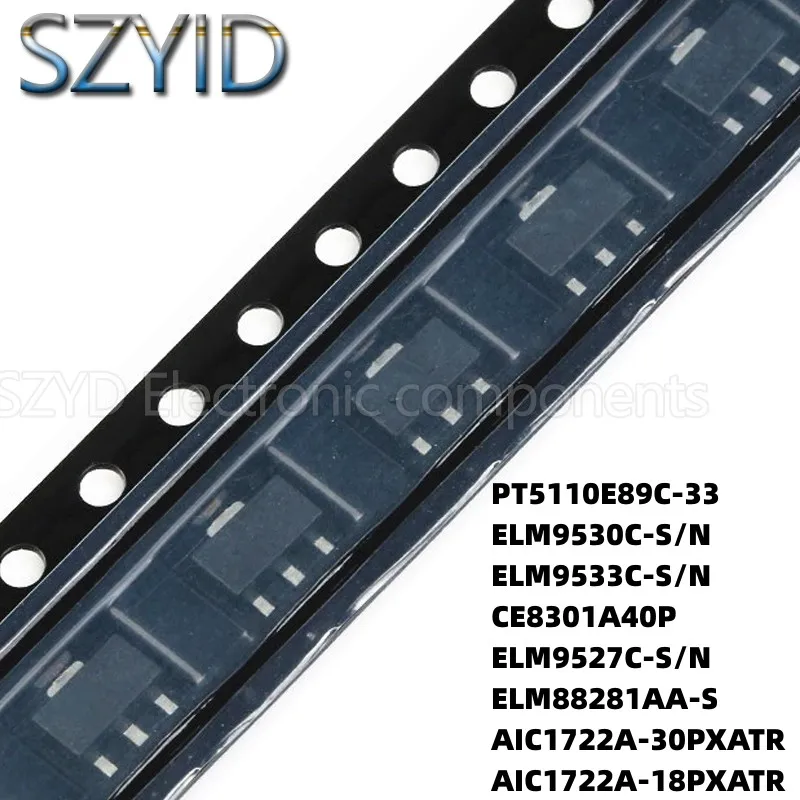 100PCS SOT89 PT5110E89C-33 ELM9530C-S/N ELM9533C-S/N CE8301A40P ELM9527C-S/N ELM88281AA-S AIC1722A-30PXATR AIC1722A-18PXATR
100PCS SOT89 PT5110E89C-33 ELM9530C-S/N ELM9533C-S/N CE8301A40P ELM9527C-S/N ELM88281AA-S AIC1722A-30PXATR AIC1722A-18PXATR