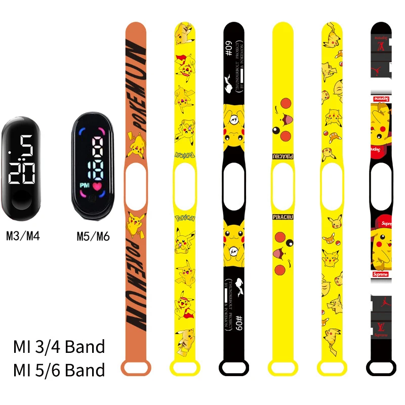 Pokemon Watch For Mi3/4/5/6 Cute Cartoon Figure Pikachu Smart Bracelect Led Watch Digital Anime Touch Screen Waterproof Children
Pokemon Watch For Mi3/4/5/6 Cute Cartoon Figure Pikachu Smart Bracelect Led Watch Digital Anime Touch Screen Waterproof Children