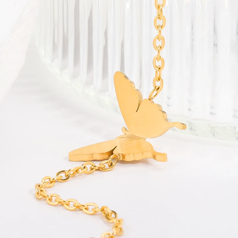 2022 Fashion Butterfly Bracelet Ladies Temperament Zircon Big Leaf Stainless Steel Jewelry Charm Accessories Birthday Gift
2022 Fashion Butterfly Bracelet Ladies Temperament Zircon Big Leaf Stainless Steel Jewelry Charm Accessories Birthday Gift