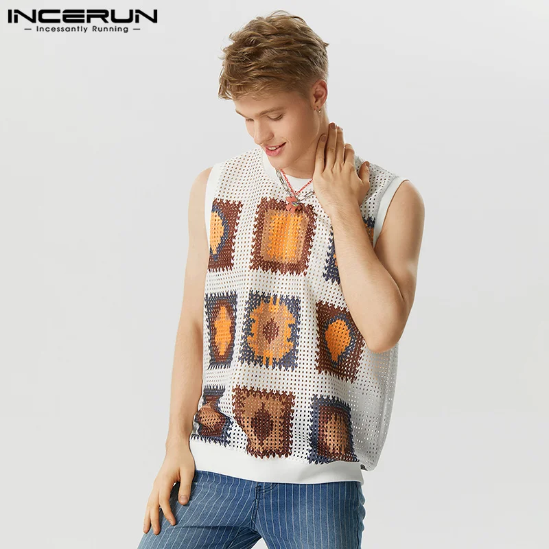 Майка INCERUN мужская с принтом, прозрачная пикантная безрукавка с круглым вырезом, модная уличная одежда, лето
Майка INCERUN мужская с принтом, прозрачная пикантная безрукавка с круглым вырезом, модная уличная одежда, лето