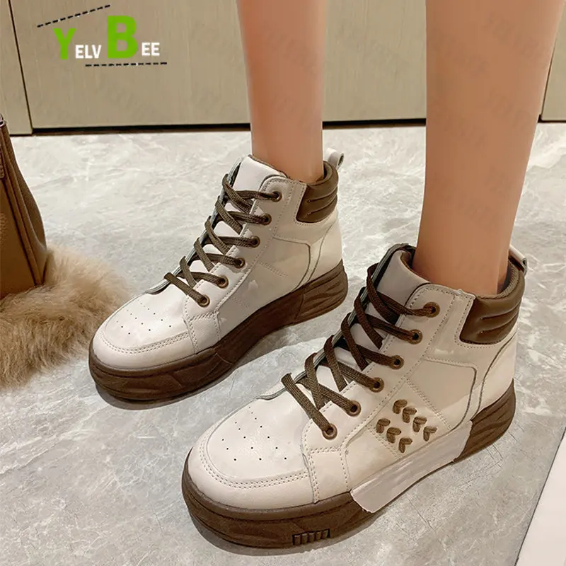New Winter Fashion Sneakers Cross Tied Women Shoes Platform Flats Casual Thick Walking Comfortable Sport Chaussures Femme 2022
New Winter Fashion Sneakers Cross Tied Women Shoes Platform Flats Casual Thick Walking Comfortable Sport Chaussures Femme 2022